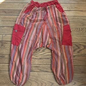 Striped Multicolor Harem Pants